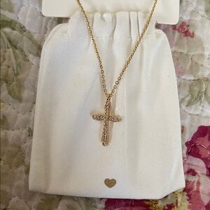Gold Cross Pendant Necklace